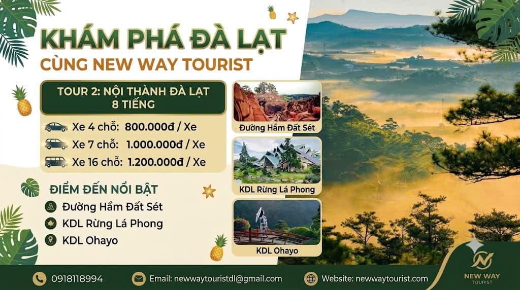Tour 2 Nội Thành Đà Lạt