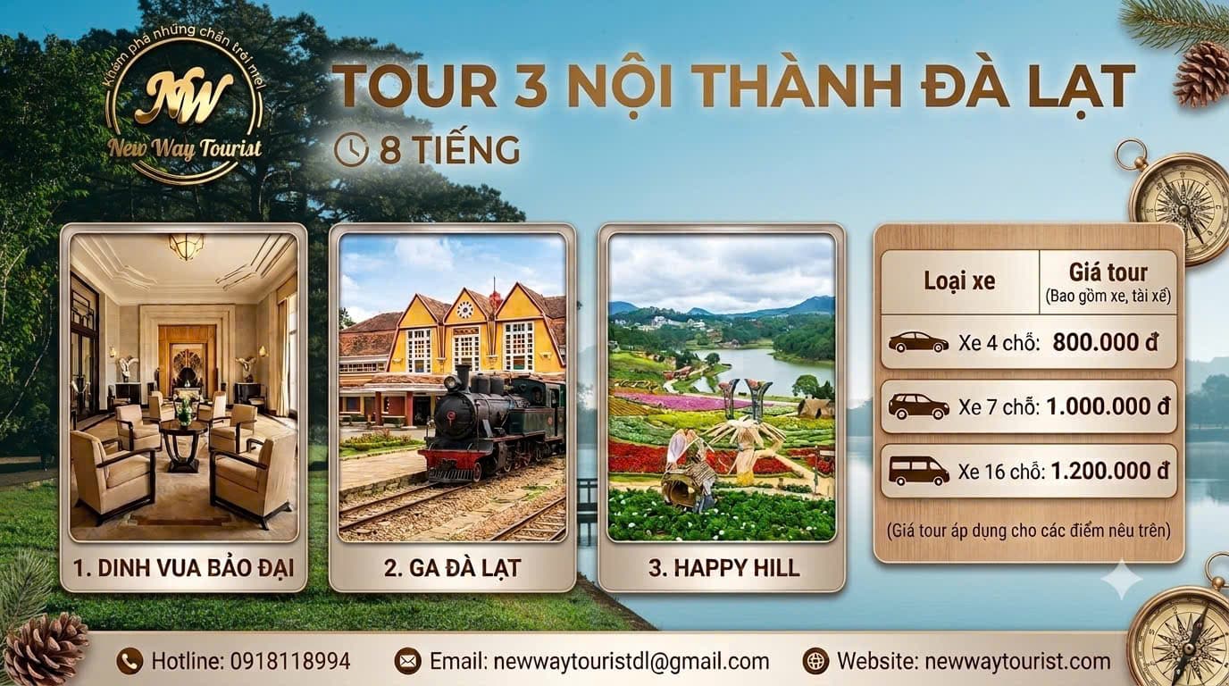 Tour 3 Nội Thành Đà Lạt