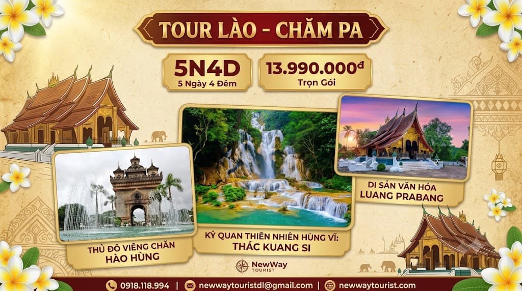 Tour Lào Nét Đẹp Chămpa 5N4D