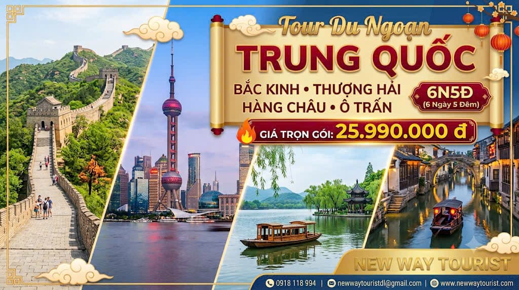 Tour Du Ngoạn Trung Quốc Bắc Kinh - Thượng Hải - Hàng Châu - Ô Trấn 6N5D